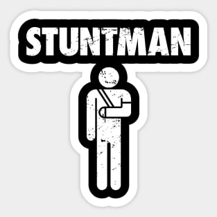 Stuntman Fractured Broken Wrist Get Well Gift Sticker